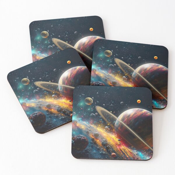 Item preview, Colorful planets in space - science fiction designed and sold by unknown-places.