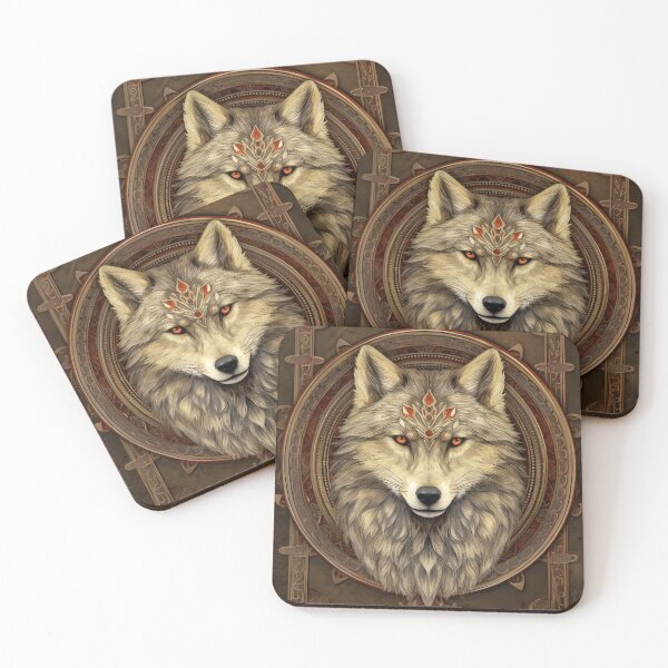 Artikelvorschau, Schamanischer Wolf entworfen und verkauft von Red Witch Art.