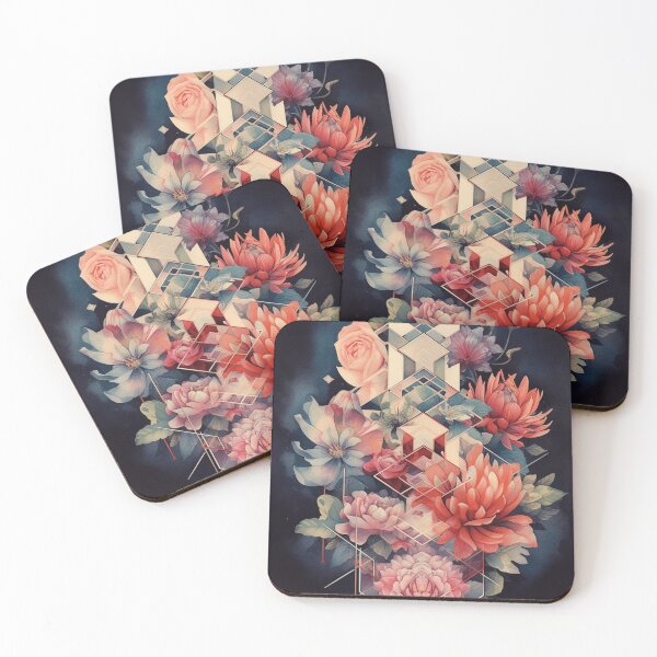 Item preview, geometric flower art designed and sold by HJEL.