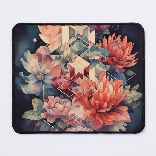 Item preview, geometric flower art designed and sold by HJEL.
