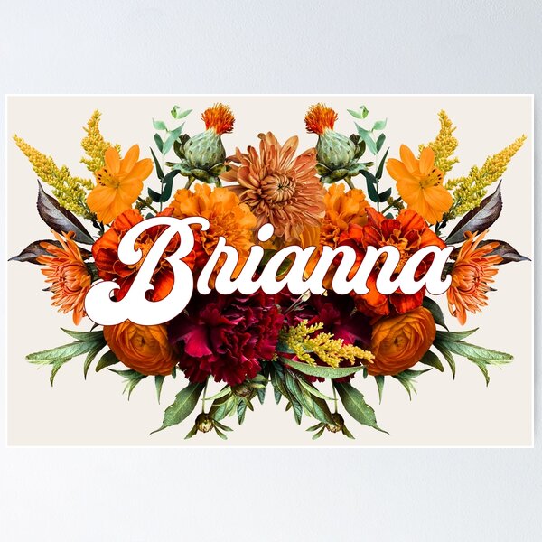 Bad Brains Name Personalized Flower Retro Floral 80s 90s Name Style