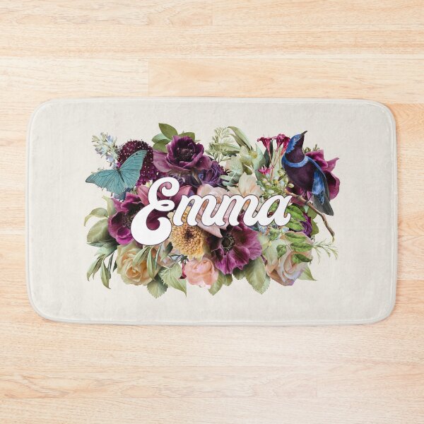 Item preview, Emma Vintage Flower Name Collage designed and sold by Trish Dish.