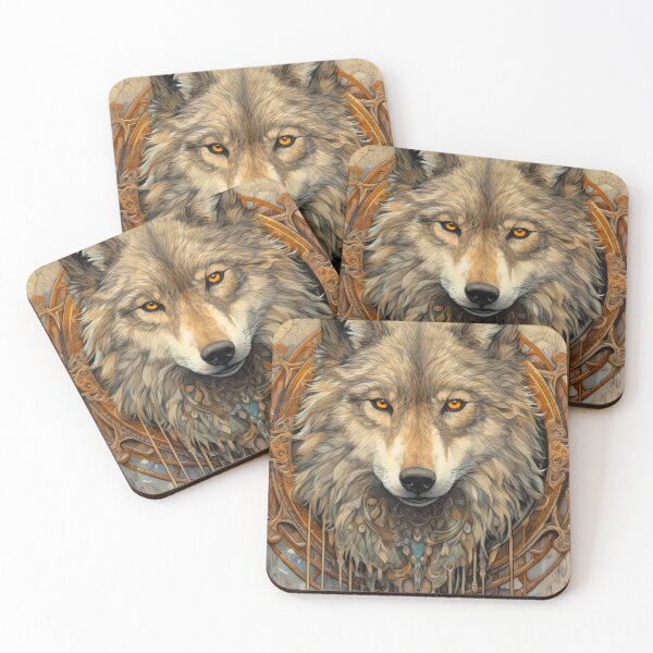 Artikelvorschau, Schamanischer Wolf 1 entworfen und verkauft von Red Witch Art.