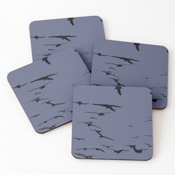 Item preview, Happy Seagulls Flying In The Sky Black Silhouette designed and sold by taiche.