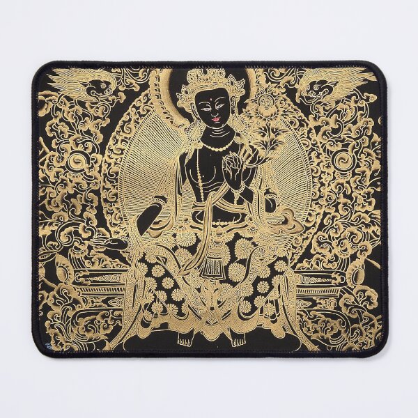 Item preview, Mandala 178 Green Tara Gold Black Thangka designed and sold by GuyBlank.