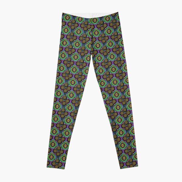 Psychedelic Circles Leggings - Designed By Squeaky Chimp T-shirts & Leggings
