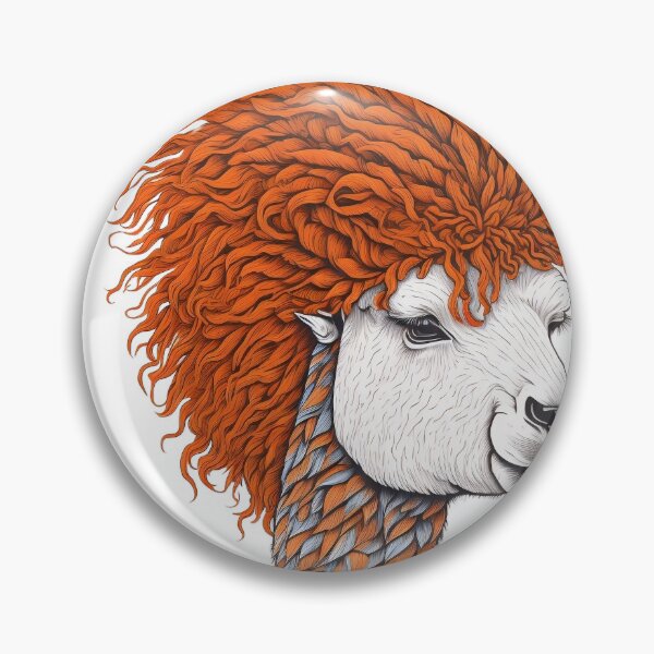 Item preview, Cute Llama Alpaca with orange hair designed and sold by madalhazared.