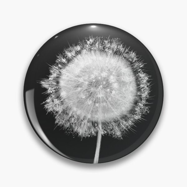 Item preview, Black and White Floral Dandelion Digital Collage Painting Cyanotpye Photograph Art Nature Print designed and sold by ARTbyABACCUS.