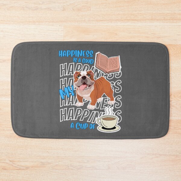 Item preview, Happiness Is Bulldogs Books Coffee Cute Bulldog Dog Lover designed and sold by egonline.