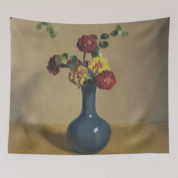 Item preview, Africans in a Blue Vase | Willem Witsen | 1885 Still Life Art designed and sold by CJET.