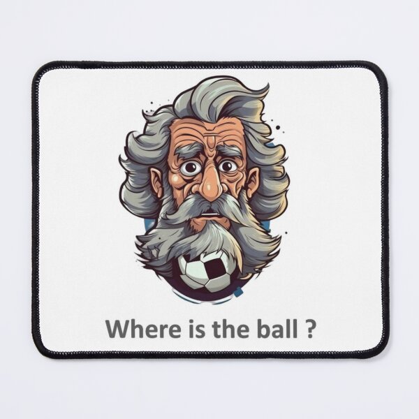 Item preview, Soccer player face with beard and hidden ball designed and sold by JAFMArt.