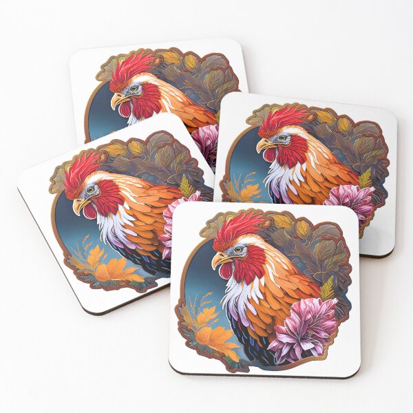 Item preview, Majestic Rooster in Botanical Splendor designed and sold by BuyByButterfly.