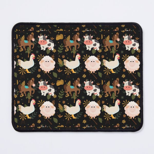 Item preview, Farm animal horse cow chicken sheep oats corn pattern designed and sold by BoomBoomBaby.