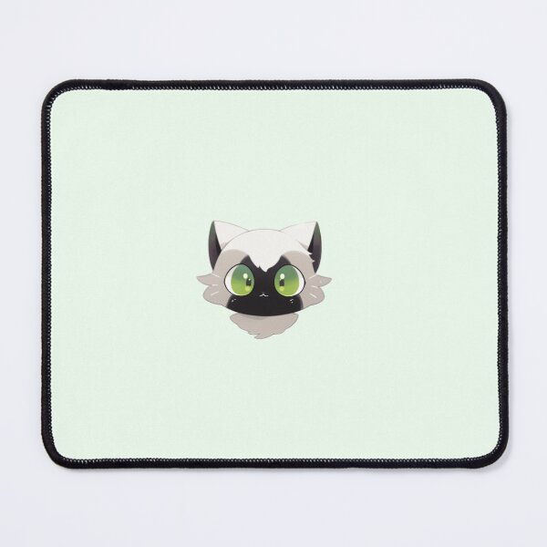 Item preview, cute black and white cat with green eyes RBonville designed and sold by RBonville.