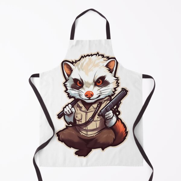 Item preview, Cute Galactical Safari Ferret with Laser Blaster Gun designed and sold by NapNapSleeper.