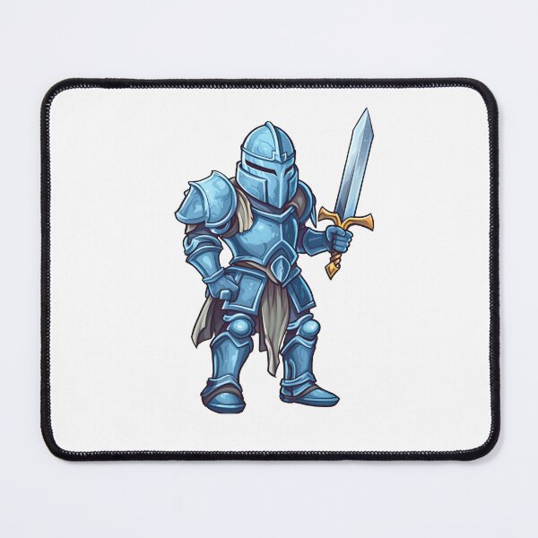 Item preview, Blue Cartoon Knight Holding a Sword designed and sold by epically.