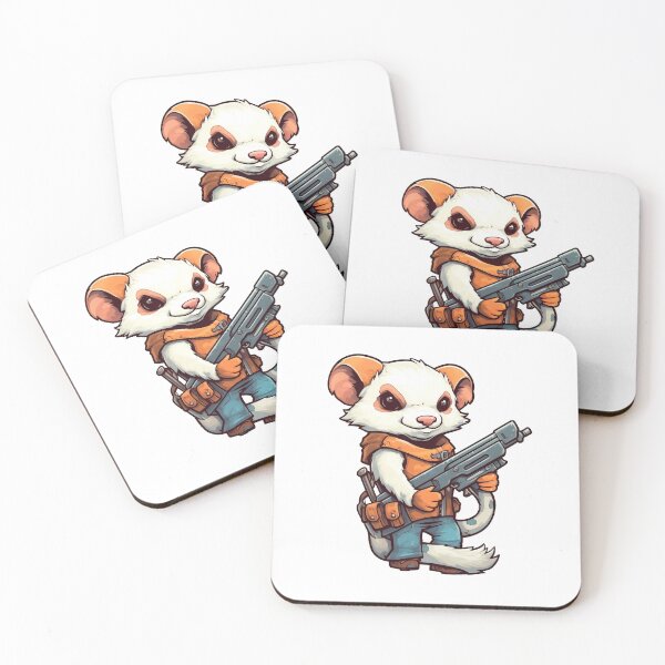 Item preview, Cute Galactical Ferret with Laser Blaster Gun designed and sold by NapNapSleeper.
