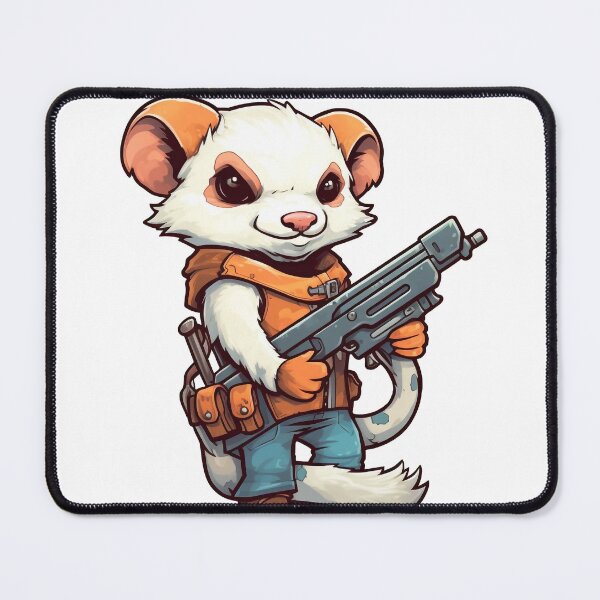 Item preview, Cute Galactical Ferret with Laser Blaster Gun designed and sold by NapNapSleeper.