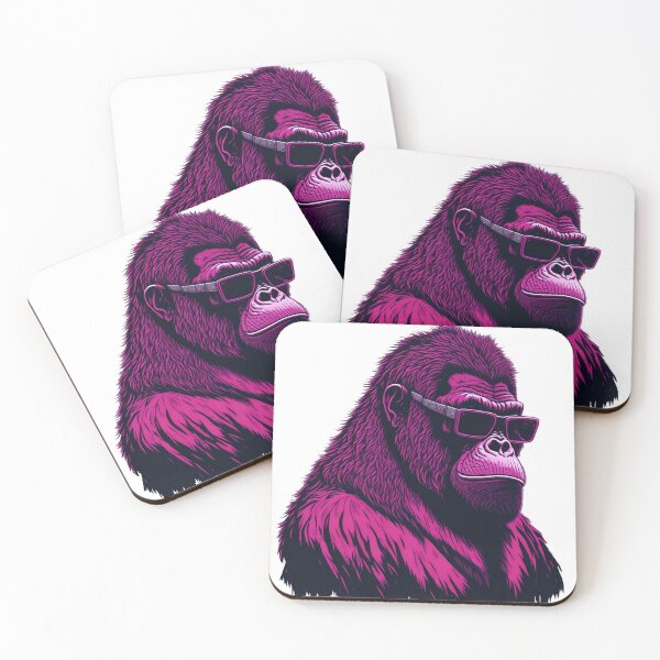 Item preview, Cool Pink Gorilla Wearing Sunglasses designed and sold by madalhazared.