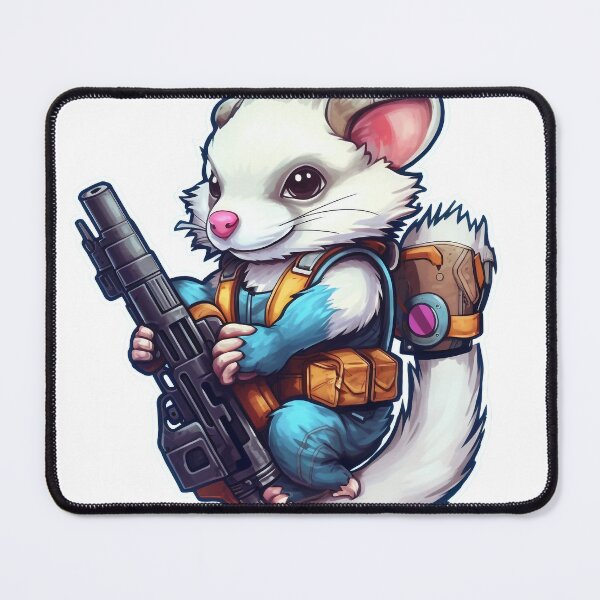 Item preview, Cute Galactical Ferret with Laser Blaster Gun designed and sold by NapNapSleeper.