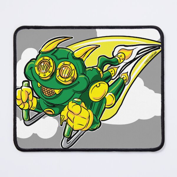 Item preview, Kitty Bot rocketing through the sky designed and sold by eShirtLabs.