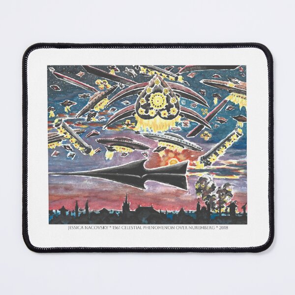 Item preview, 1561 Celestial Event Over Nuremberg Watercolor designed and sold by jesslynnstudio.