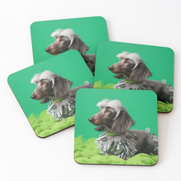 Item preview, Gray dachshund in modern business dress designed and sold by DigitalArties.