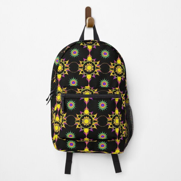 Item preview, Vibrant DMT Trippy Sun and Circle Pattern on Black Background designed and sold by Aaron2610.