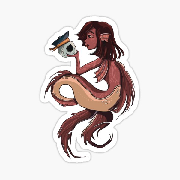 Dystopian mermaid Sticker