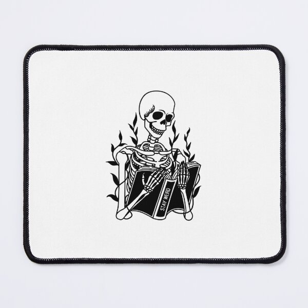 Item preview, bookish booktok kindle stay weird reading skeleton designed and sold by J-Creative-.