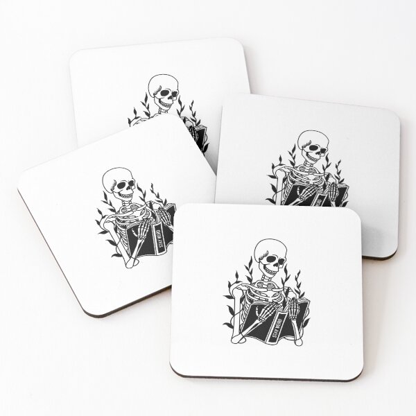 Item preview, bookish booktok kindle stay weird reading skeleton designed and sold by J-Creative-.