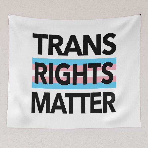 Item preview, RIGHTS Matter (trans flag edition) BLACK designed and sold by Thelittlelord.
