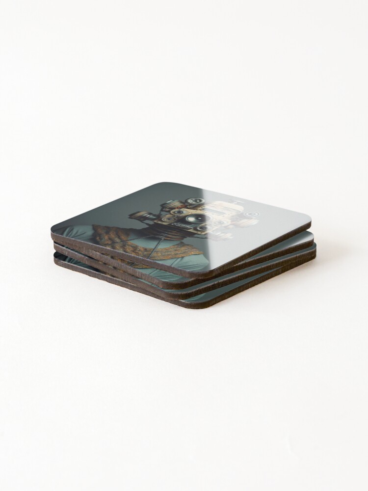 Thumbnail 4 of 5, Coasters (Set of 4), Camera. Person. designed and sold by MatterToEnergy.