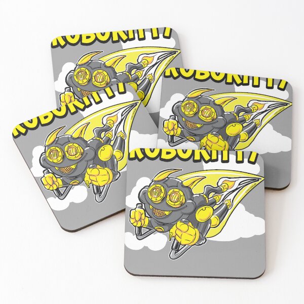 Item preview, Robo Kitty rocketing through the sky designed and sold by eShirtLabs.