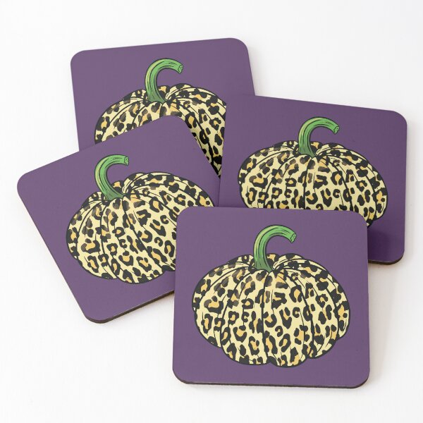 Item preview, Halloween pumpkin on leopard animal skin pattern  designed and sold by Donutlovers.