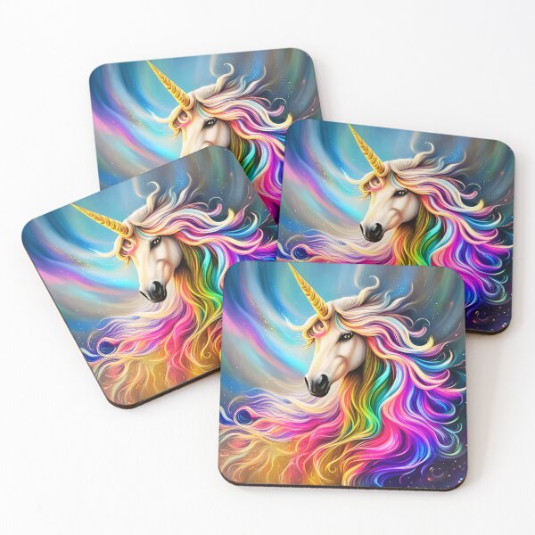 Aperçu de l'œuvre Créature mythique Licorne arc-en-ciel créée et vendue par WitchyWare.