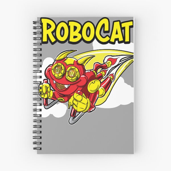 Item preview, Robo Cat rocketing through the sky designed and sold by eShirtLabs.