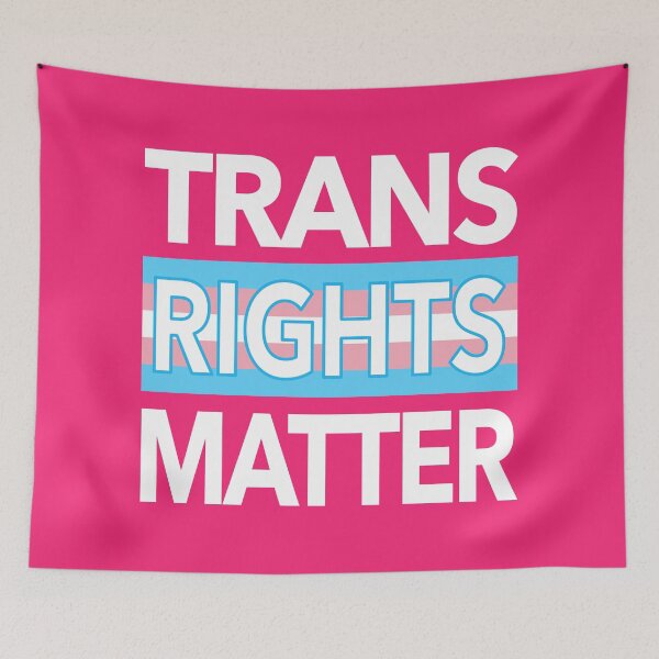Item preview, Trans RIGHTS Matter (trans flag edition) outline designed and sold by Thelittlelord.