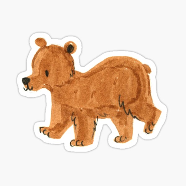 Cute Bear Illustration Sticker