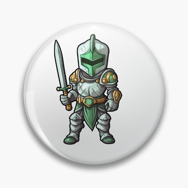 Item preview, Green Cartoon Knight holding Sword designed and sold by epically.