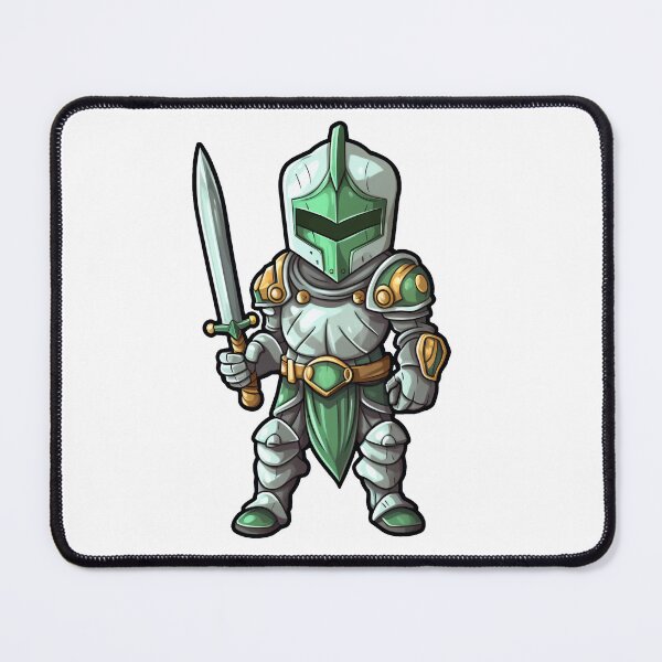 Item preview, Green Cartoon Knight holding Sword designed and sold by epically.