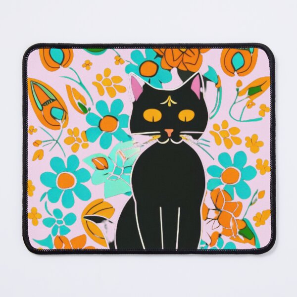 Item preview, cat surrounded by mexican ornamental elements  designed and sold by aipaint.