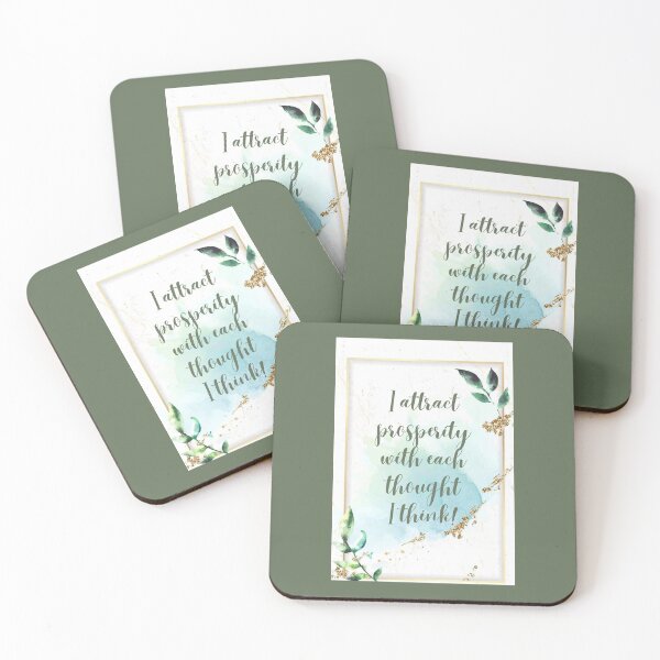 Item preview, I Attract Prosperity with Each Thought I Think Affirmation designed and sold by What Your Mind Needs.