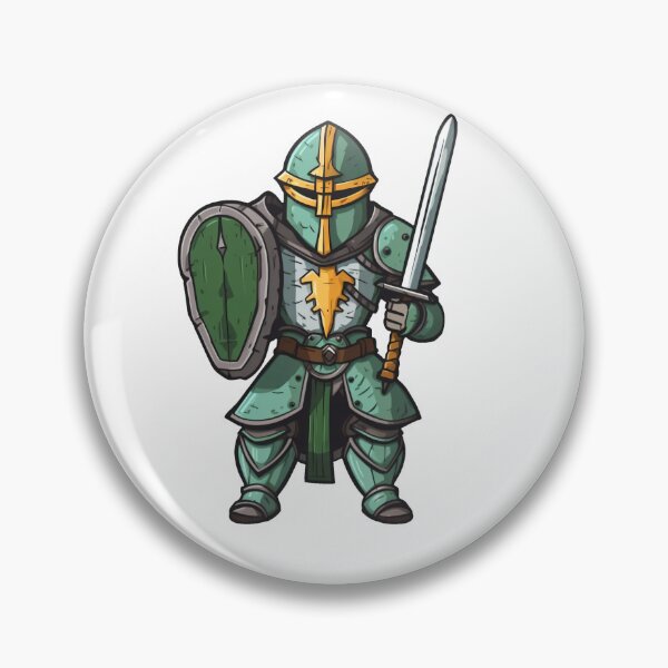 Item preview, Green Cartoon Knight holding Sword and Shield designed and sold by epically.