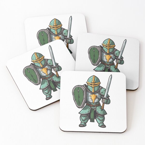Item preview, Green Cartoon Knight holding Sword and Shield designed and sold by epically.