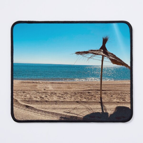 Item preview, Beach umbrella under the sunlights reflection on blue water  designed and sold by Donutlovers.