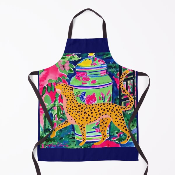 Item preview, Walking panther and green chinoiserie jar designed and sold by SophieClimaArt.