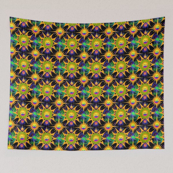 Item preview, Vibrant DMT Trippy Smiling Sun Pattern designed and sold by Aaron2610.