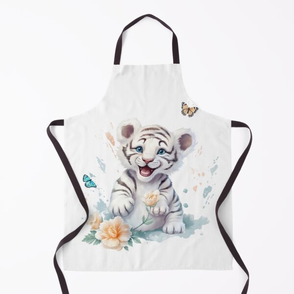 Item preview, Cute Baby White Tiger Watercolor  designed and sold by NaderArt ⭐️⭐️⭐️⭐️⭐️.