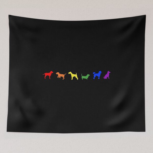 Item preview, Dogs Minimalist LGBTQIA Rainbow. LGBTQ Pride designed and sold by Subtle Pride Shop.